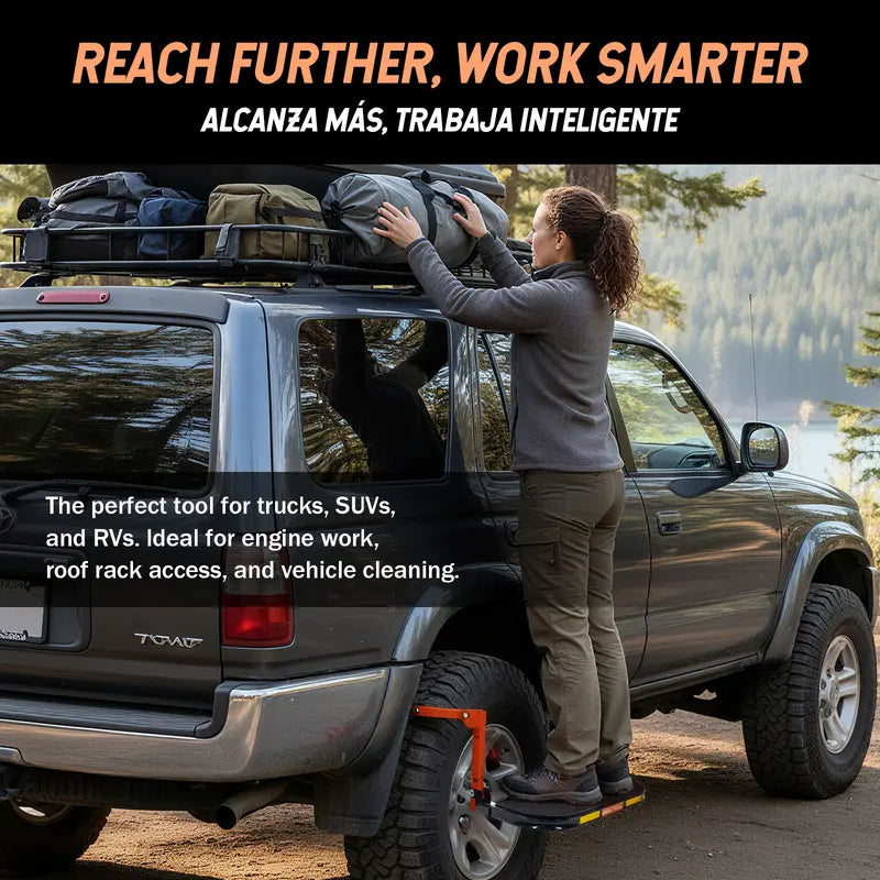 Mroace Universal Adjustable Tire Step Stool