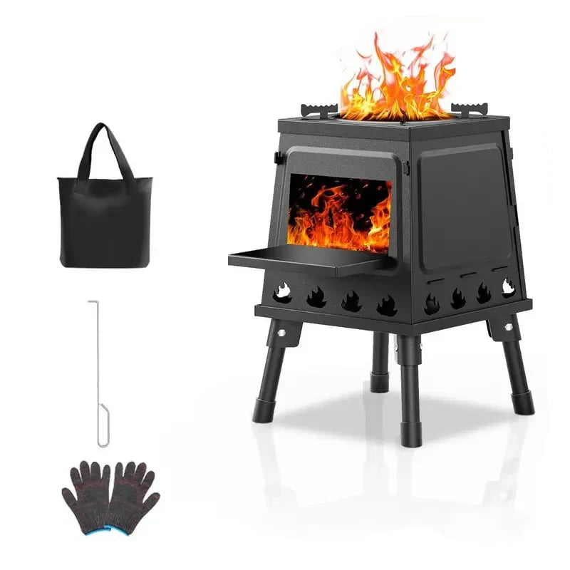 Portable Compact Cast Iron Wood - Image 1
