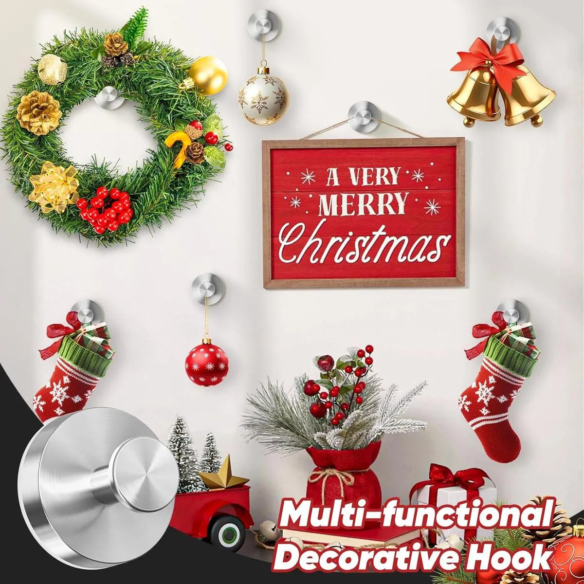 Mroace Heavy Duty Waterproof Rustproof Suction Cup Hooks