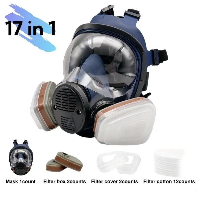 Mroace Reusable Anti Fog Full Face Respirator Mask