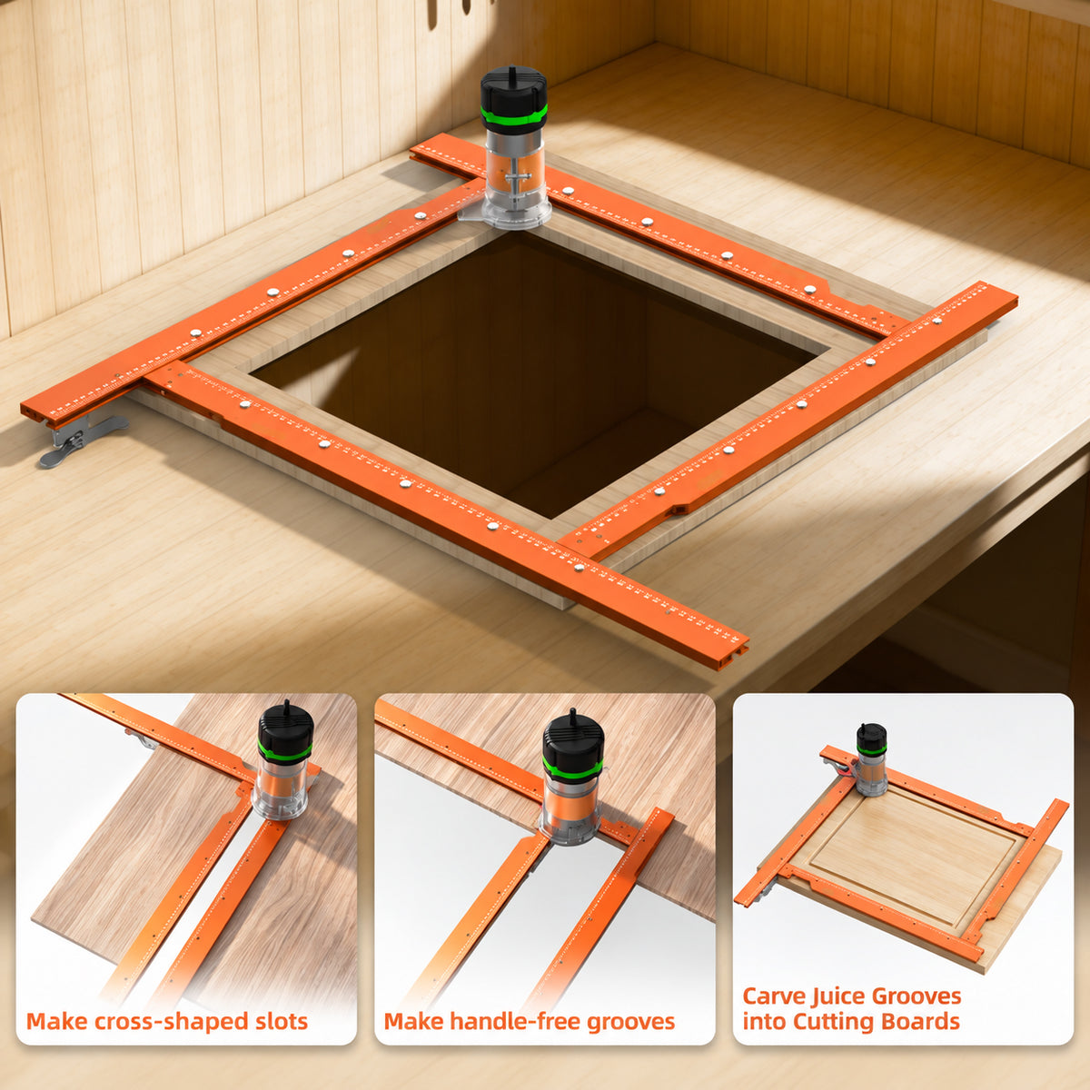 Mroace Adjustable Rectangular Router Jig