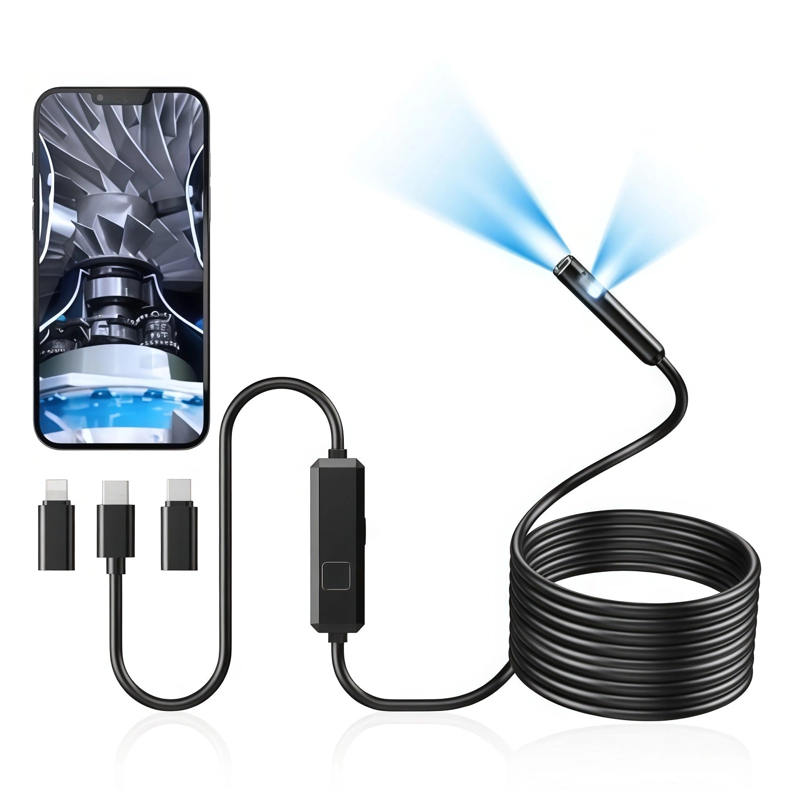 Mroace Dual Lens HD Endoscope Camera