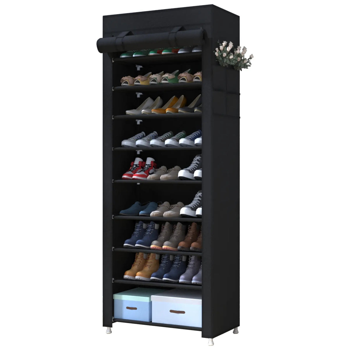 Mroace Adjustable Dustproof Shoe Storage Rack