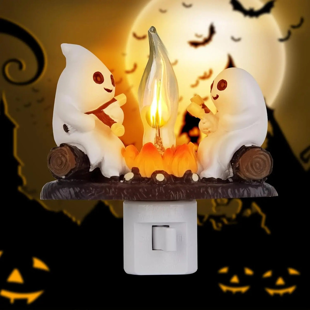 Mroace Ghost Campfire Flickering LED Night Light