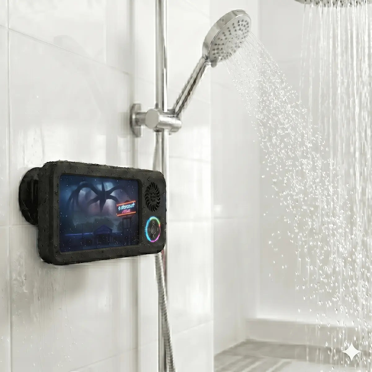 Mroace Waterproof Shower Phone Holder With Bluetooth Speaker