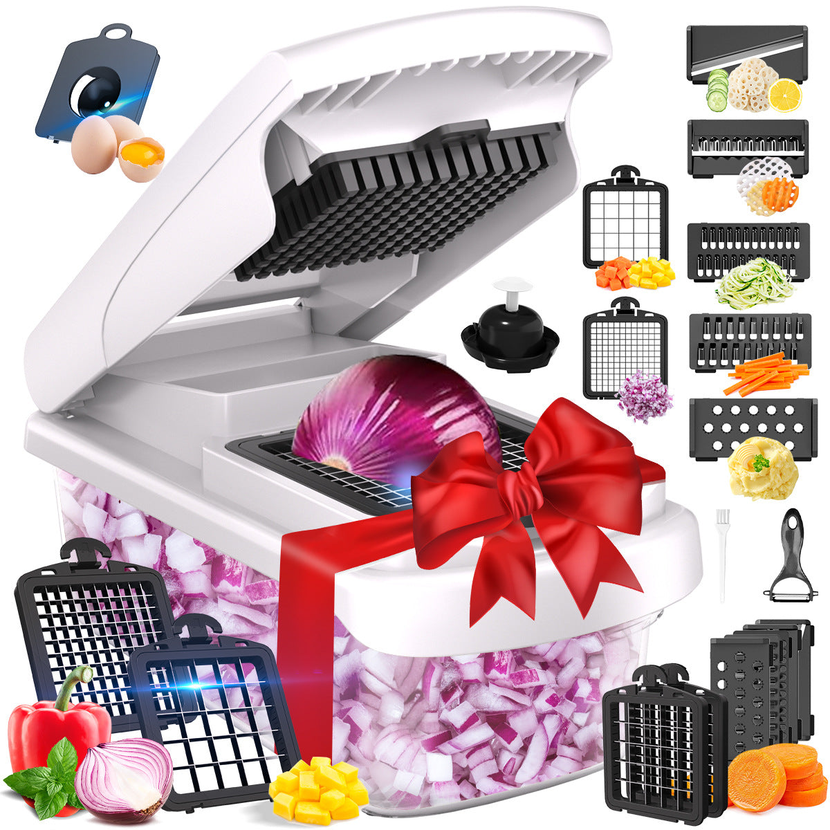 Mroace Stainless Steel Vegetable Chopper and Slicer