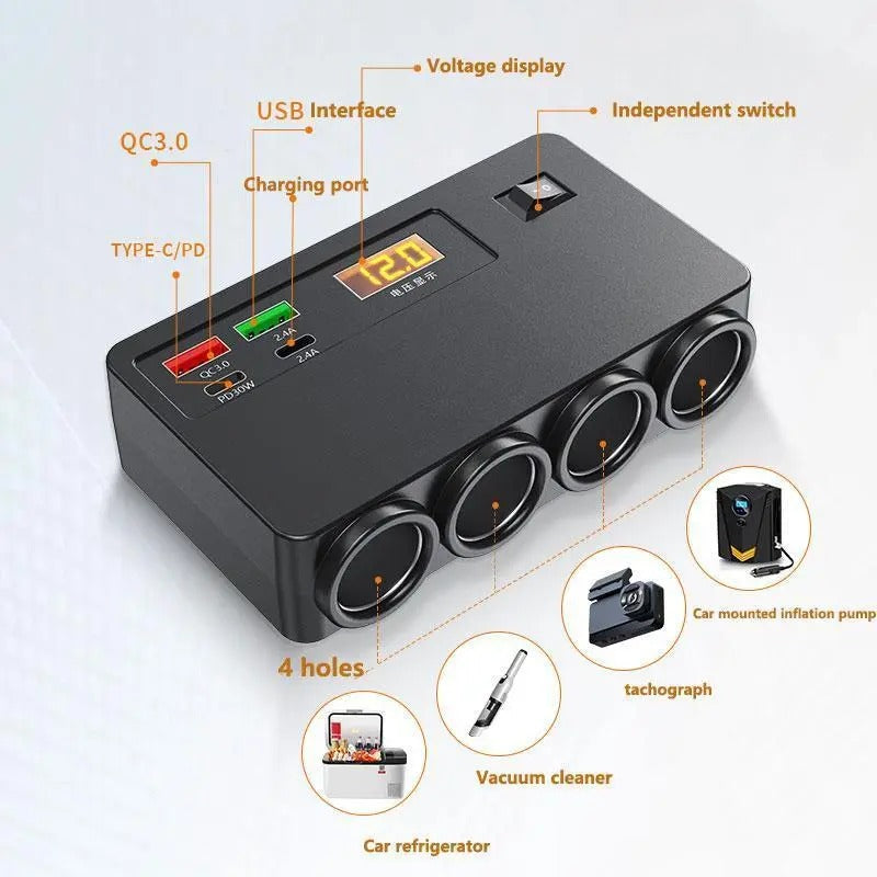Mroace Multiport Vehicle Power Adapter Charger