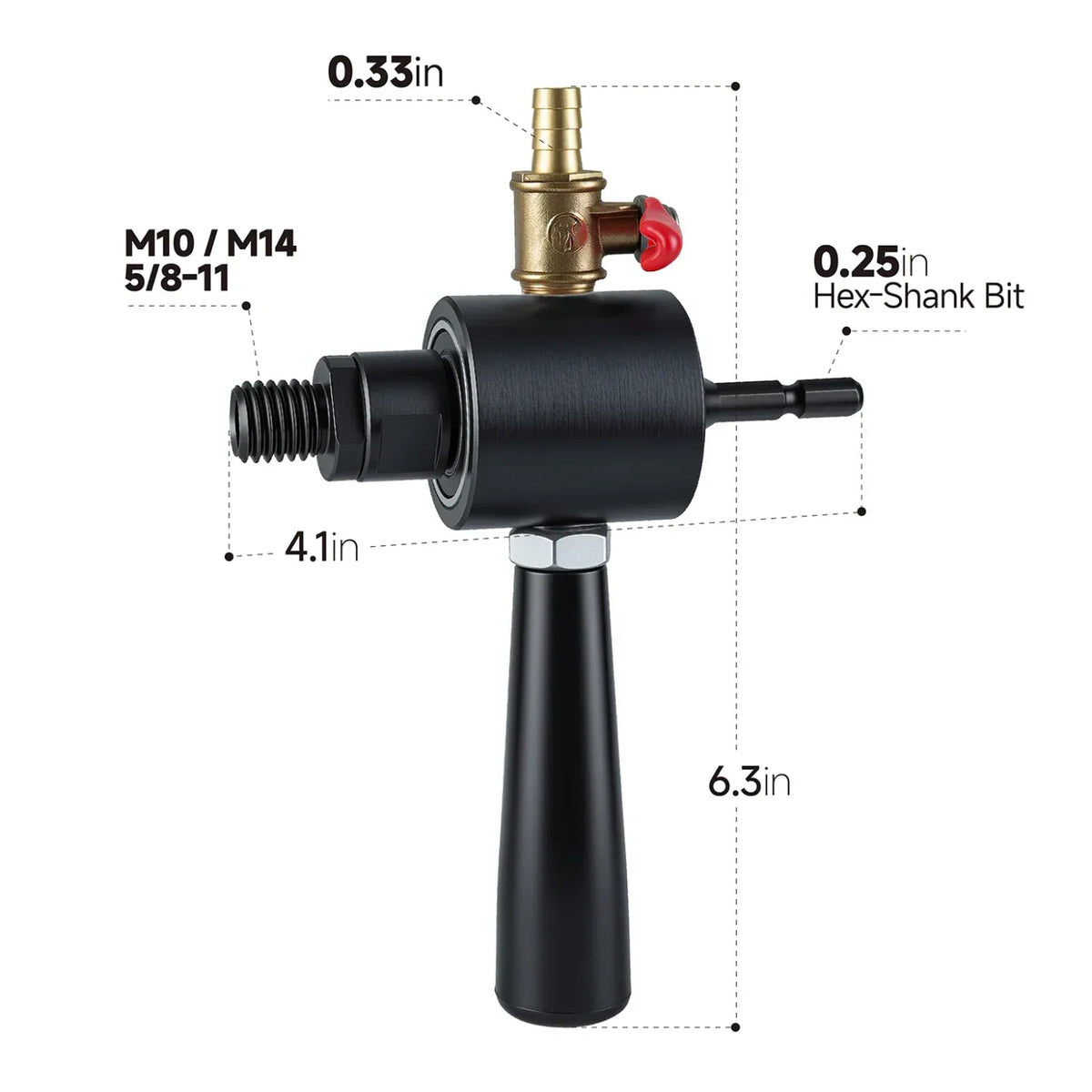 Hand Drill Water Injection Device with Adjustable Valve - Image 2
