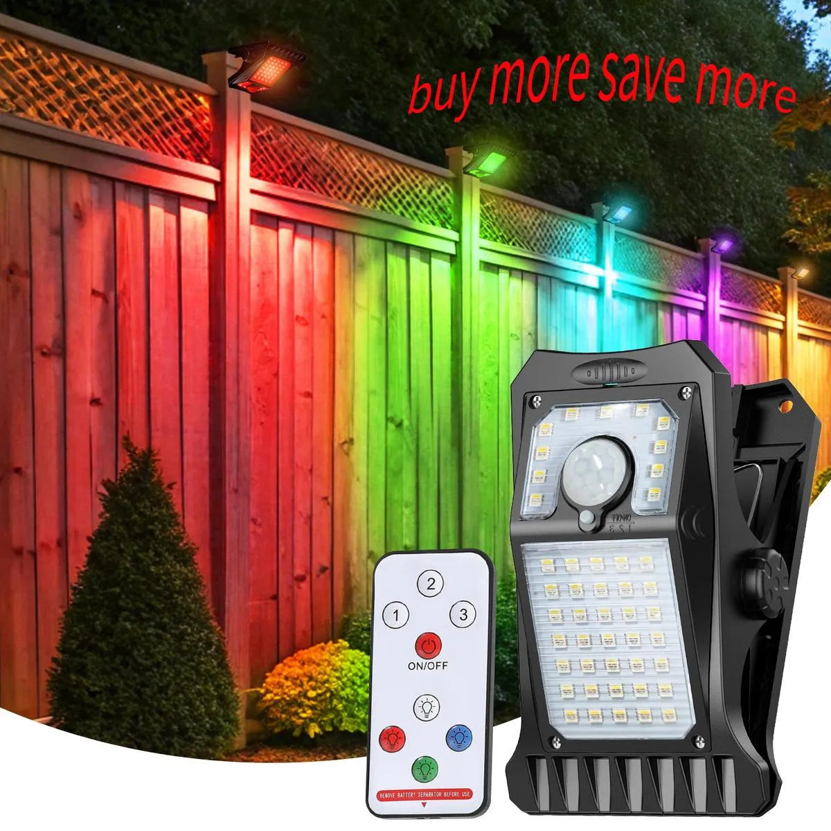 Mroace Solar Motion Sensor LED Clip Light