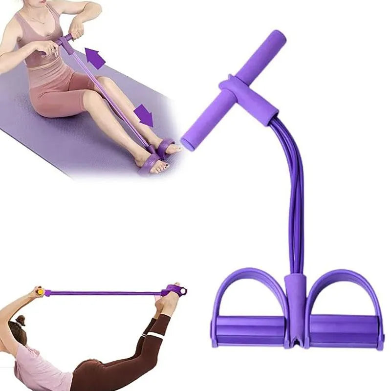 Mroace 6-Tube Foot Pedal Resistance Band Trainer