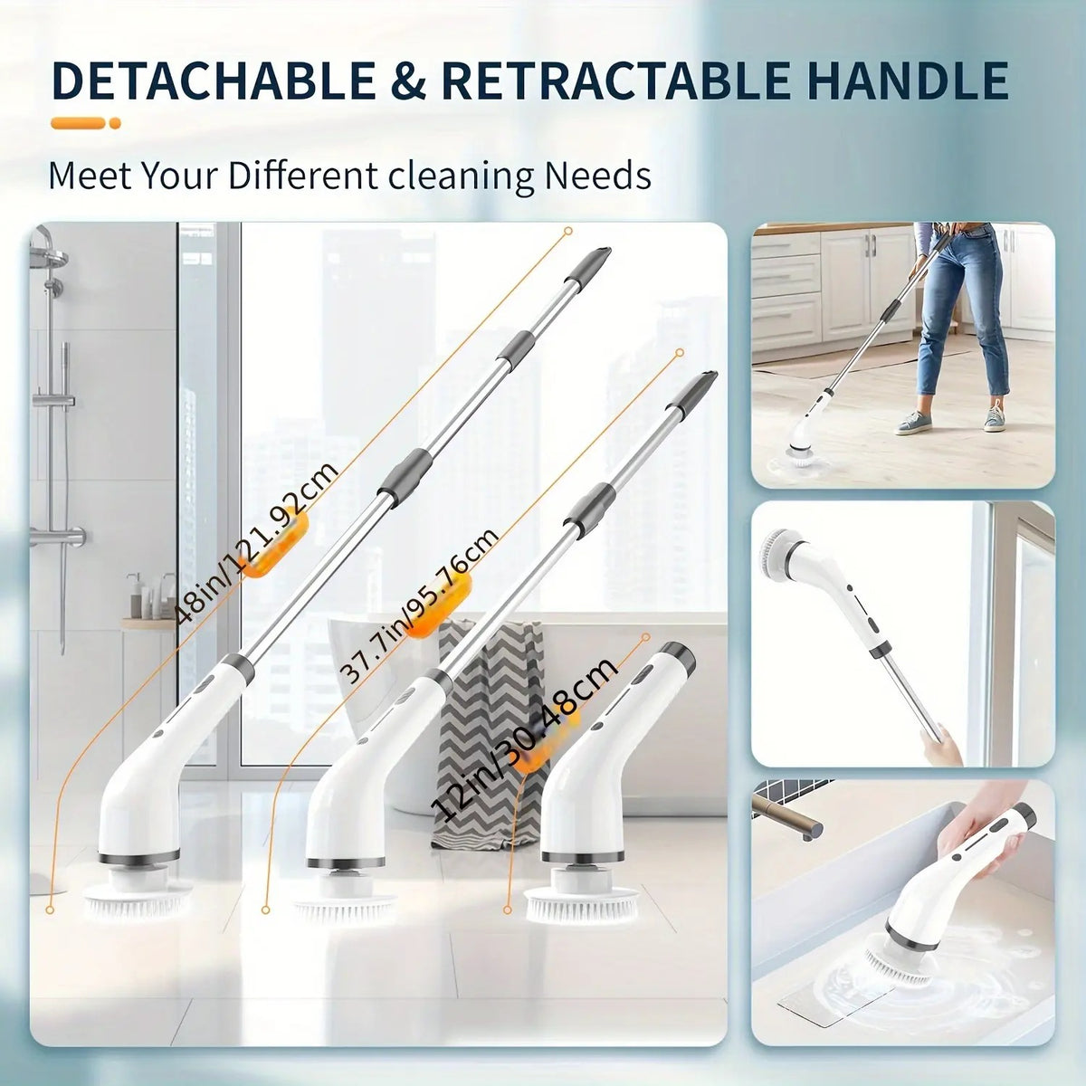Mroace Cordless Waterproof Electric Spin Scrubber