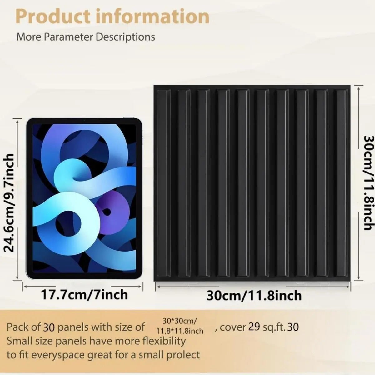 Mroace Self Adhesive Striped PVC Wall Panels