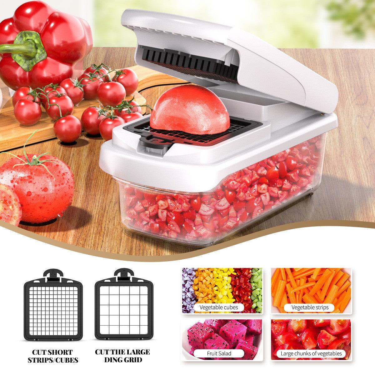 Mroace Stainless Steel Vegetable Chopper and Slicer