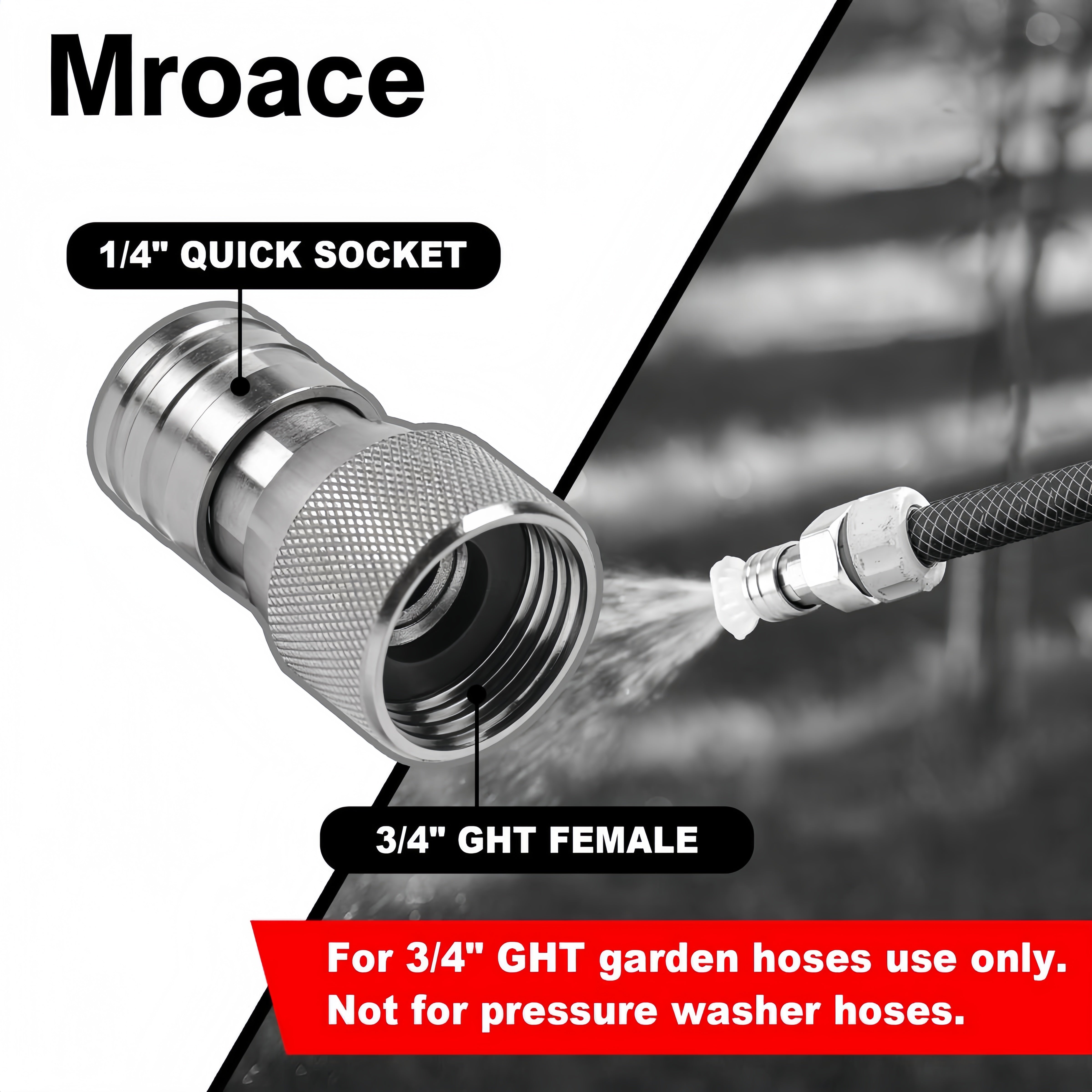 Mroace Garden Hose to Mini Power Washer Adapter