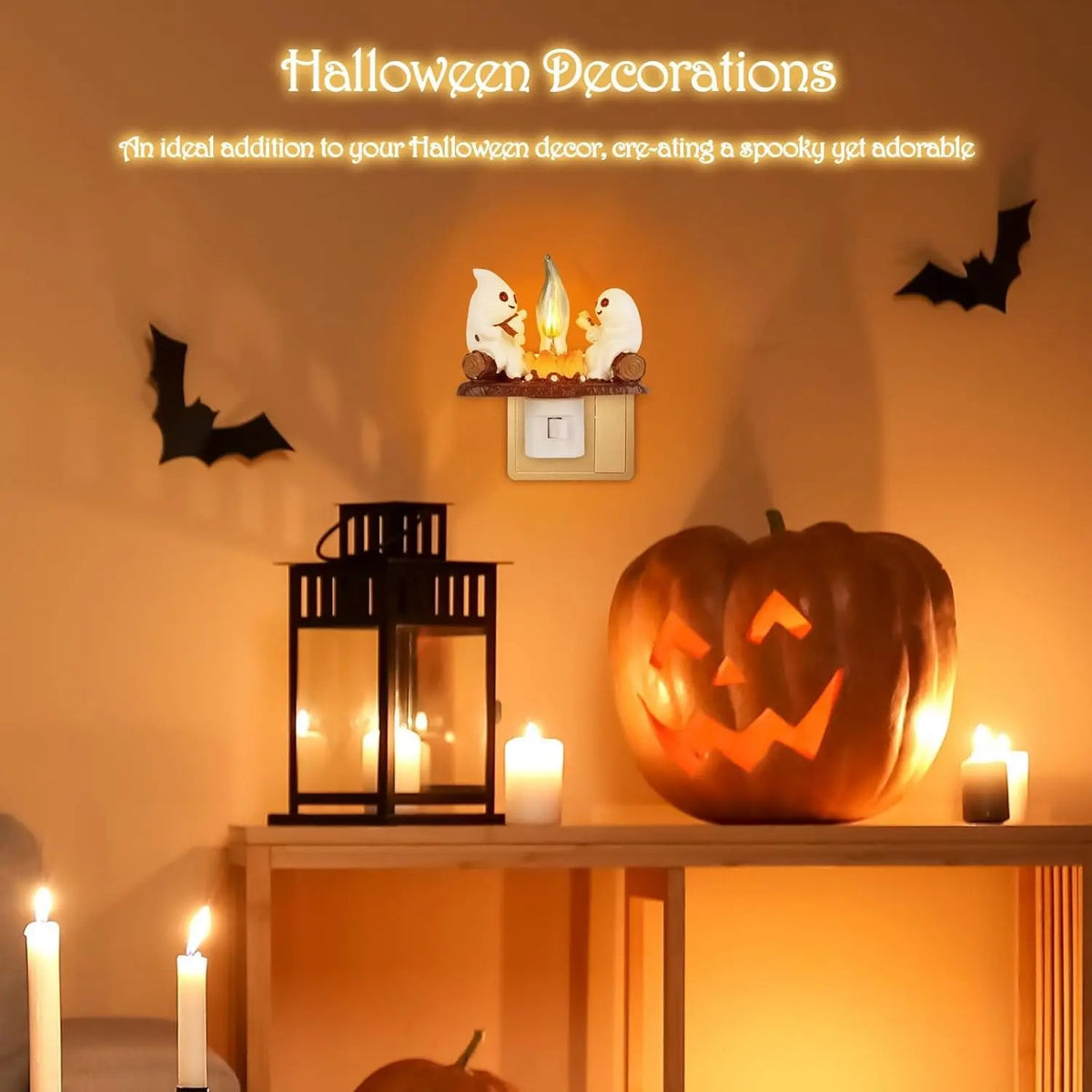Mroace Ghost Campfire Flickering LED Night Light
