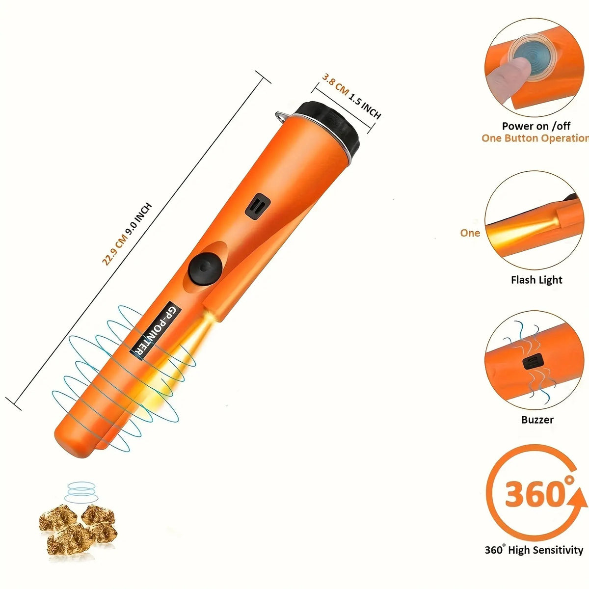 Mroace Handheld Metal Detector Pinpointer