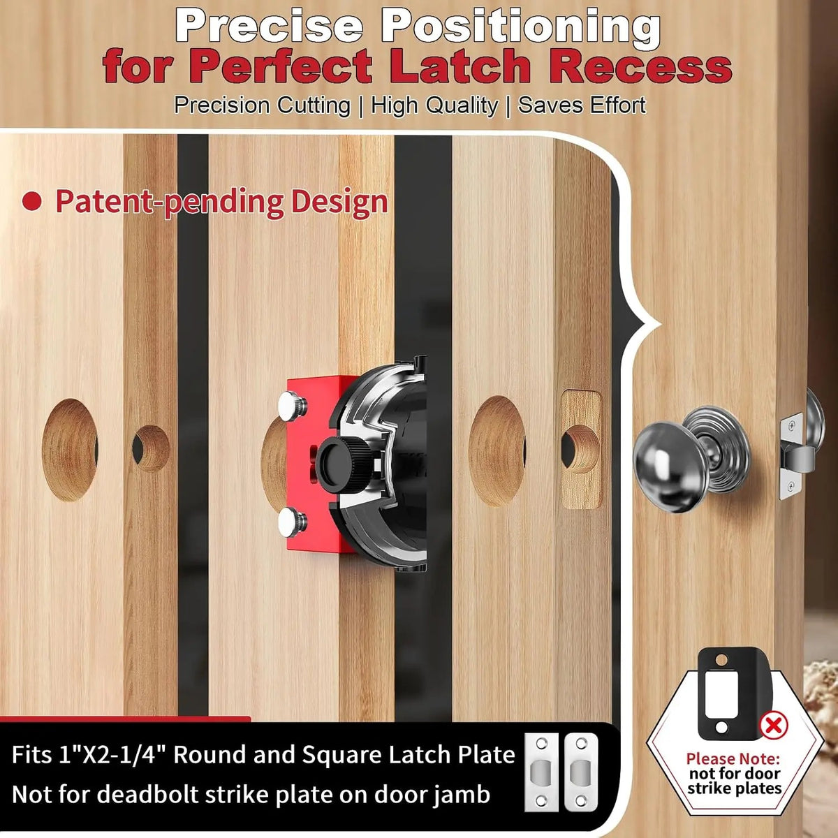 Mroace Aluminum Door Latch Mortise Router Jig