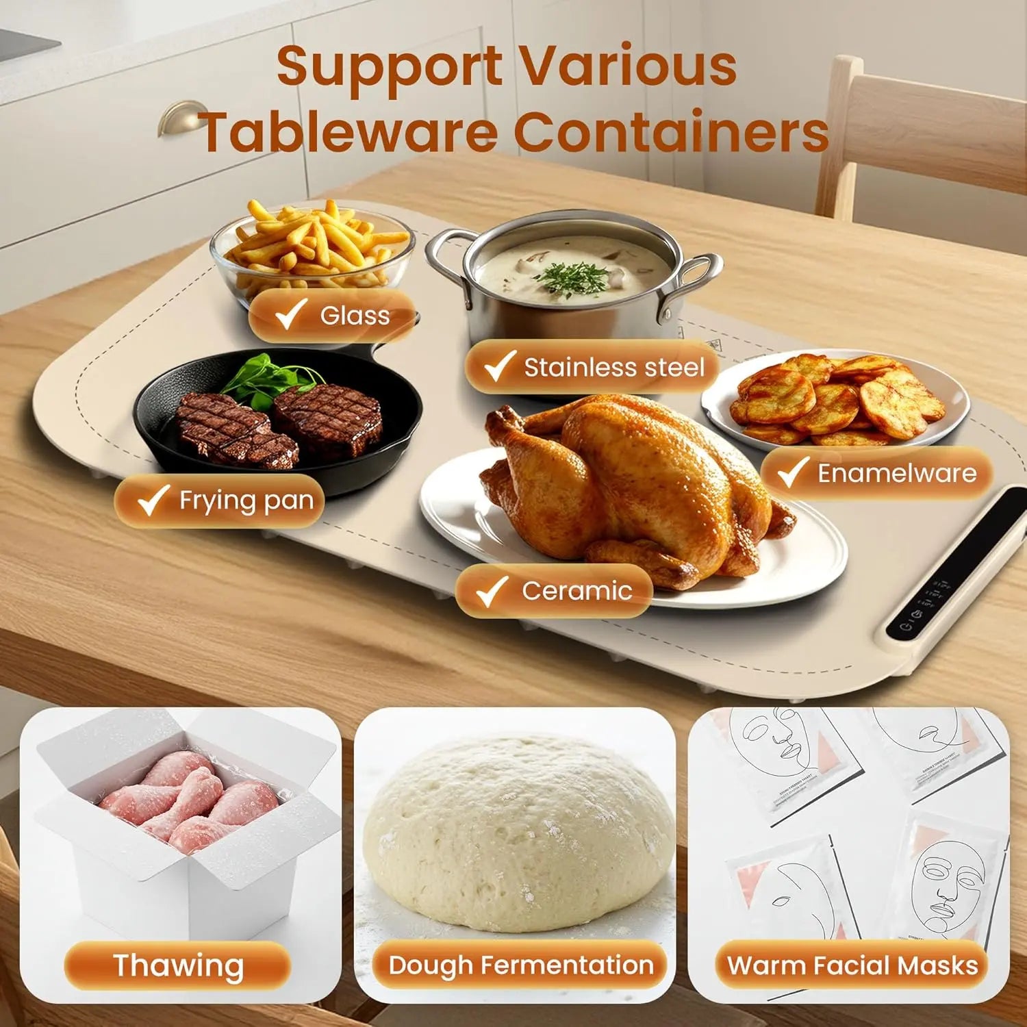 Mroace Foldable Food Warming Mat