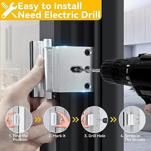 Mroace Heavy Duty Door Reinforcement Lock