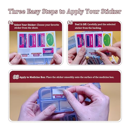 Mroace Portable 7-Day Mini Pill Organizer Case