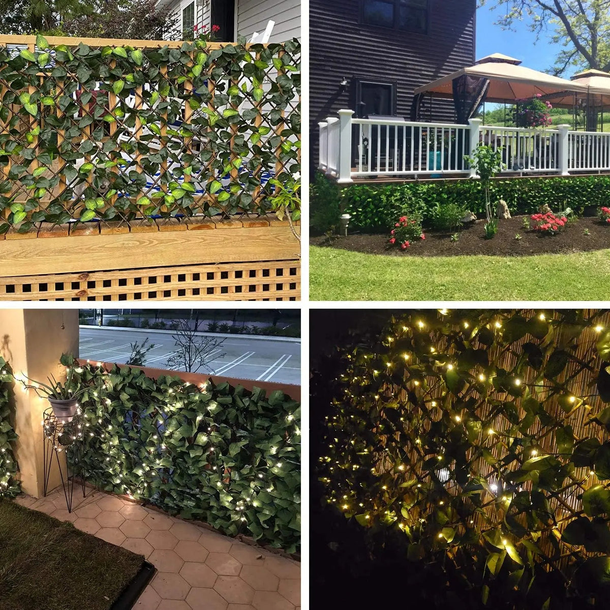 Mroace Expandable Artificial Ivy Privacy Fence Screen