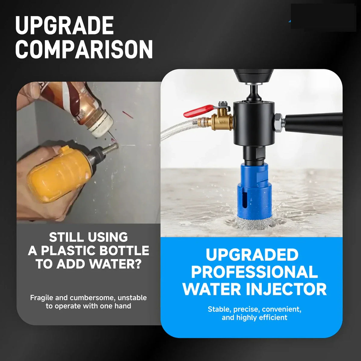 Hand Drill Water Injection Device with Adjustable Valve - Image 3