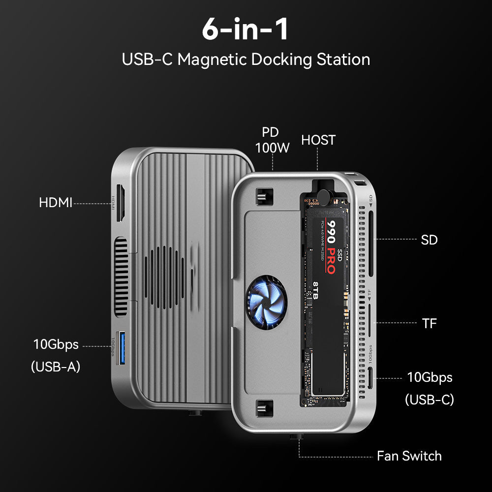 Mroace Magnetic Docking Station And SSD Enclosure