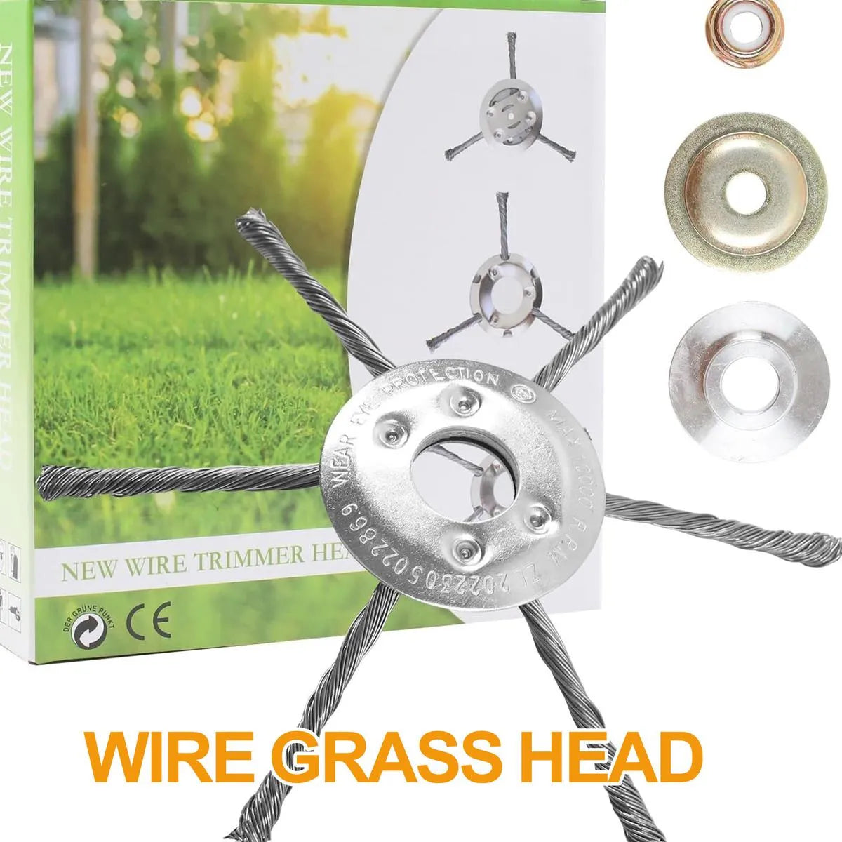 Mroace Heavy Duty Steel Weed Trimmer Blade