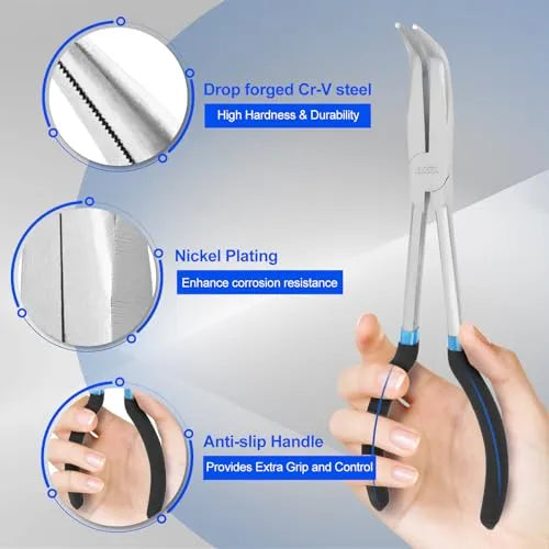 Mroace Extra Long Precision Needle Nose Pliers Set