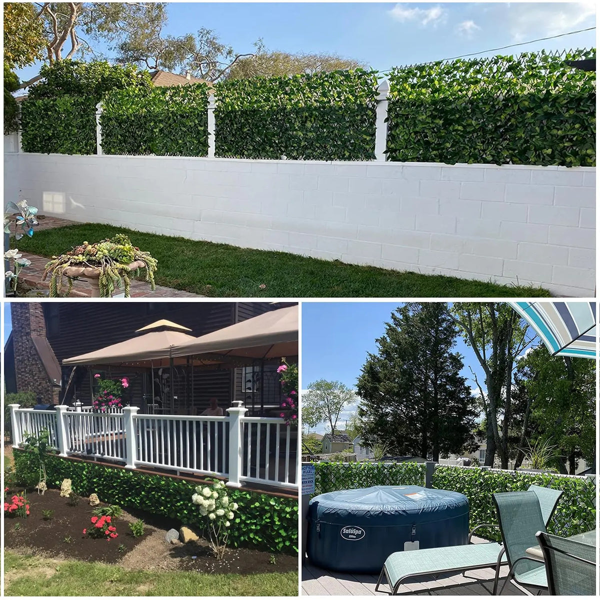 Mroace Expandable Artificial Ivy Privacy Fence Screen