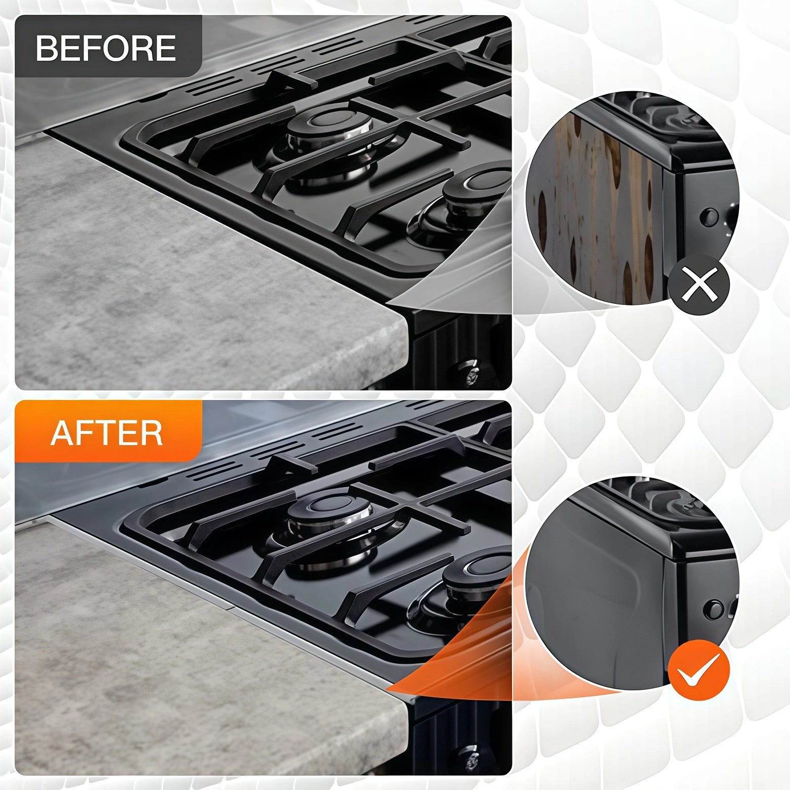 Mroace Heat Resistant Stainless Steel Stove Gap Cover