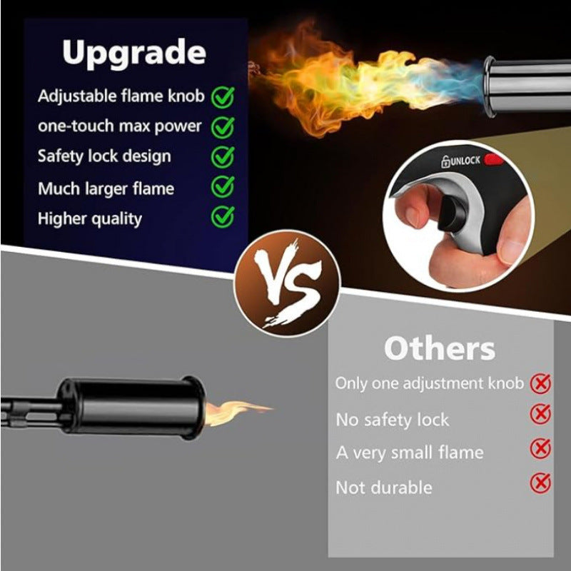 Mroace Adjustable Propane Blow Torch with Safety Lock