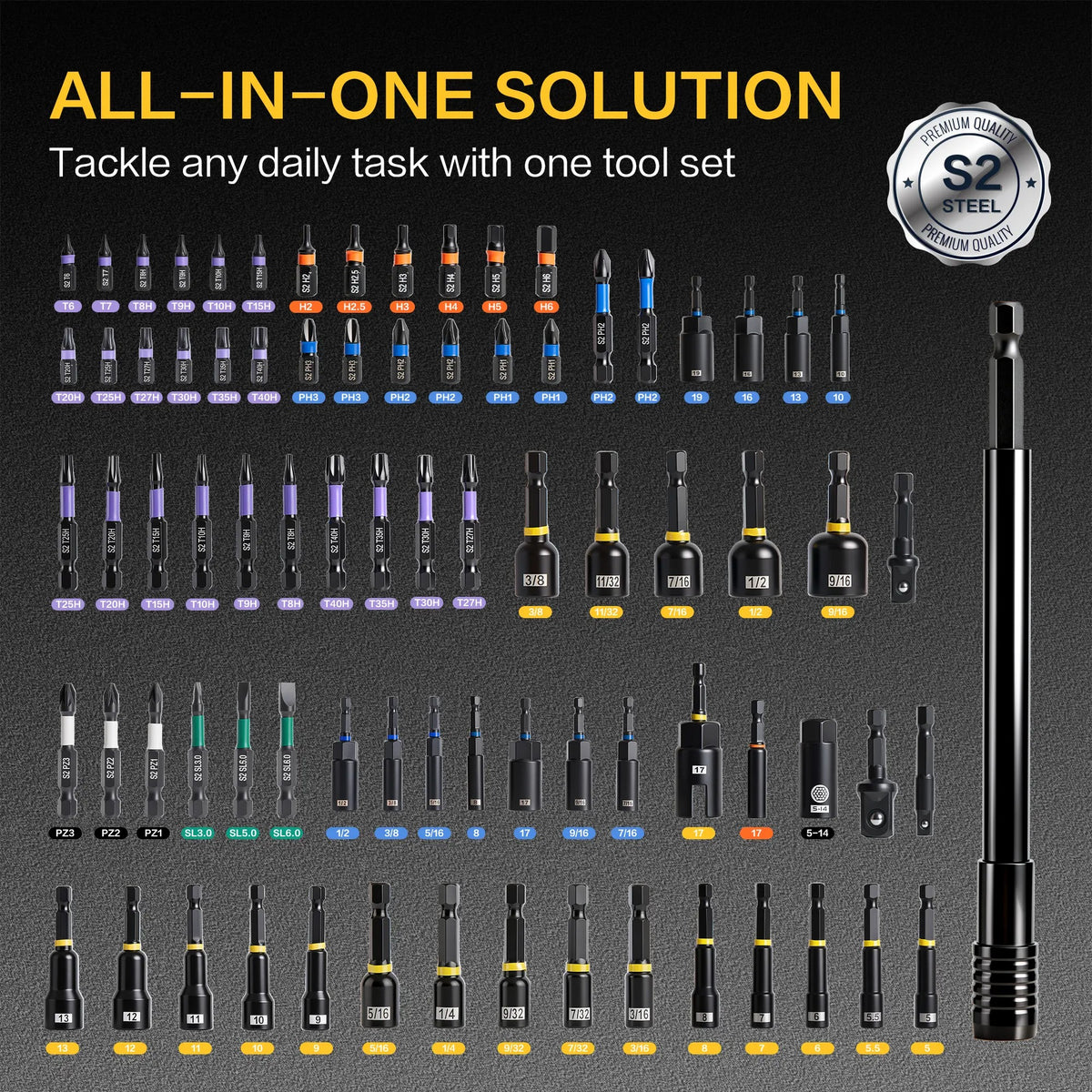 Mroace Heavy Duty Magnetic Nut Driver Set