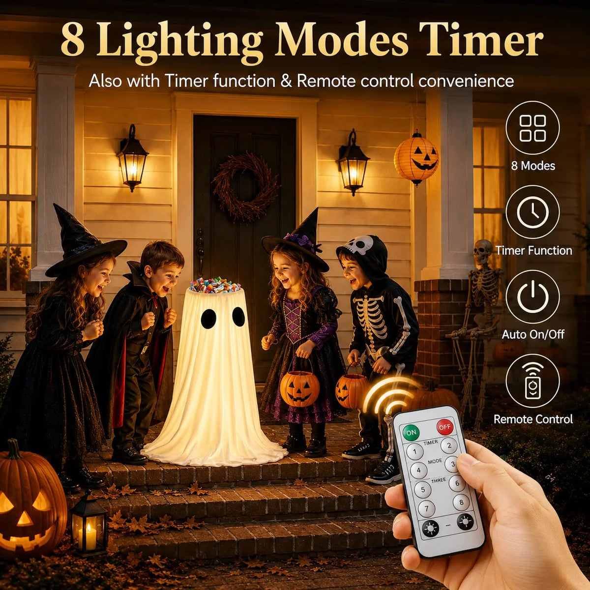 Mroace Glow In The Dark Ghost Candy Holder Bowl