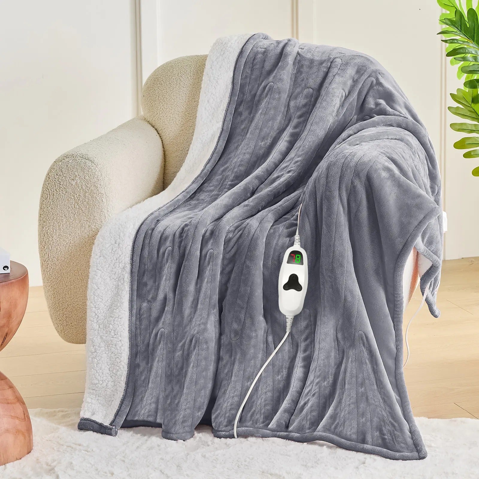 Mroace Electric Heated Throw Blanket