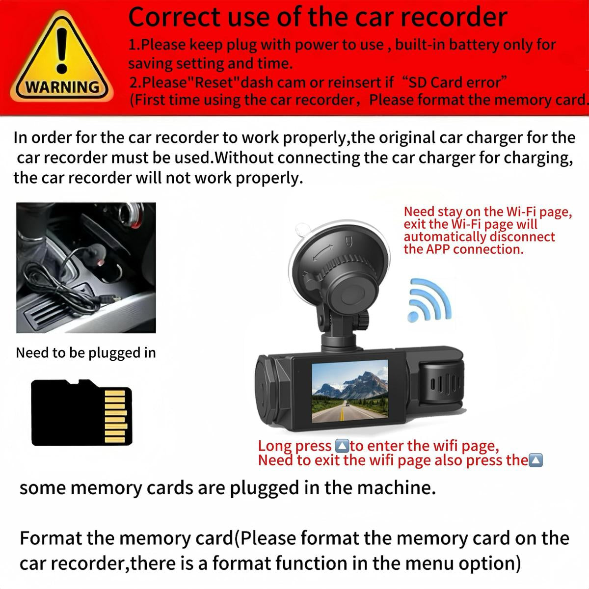 Mroace HD Car Dash Cam Video Recorder