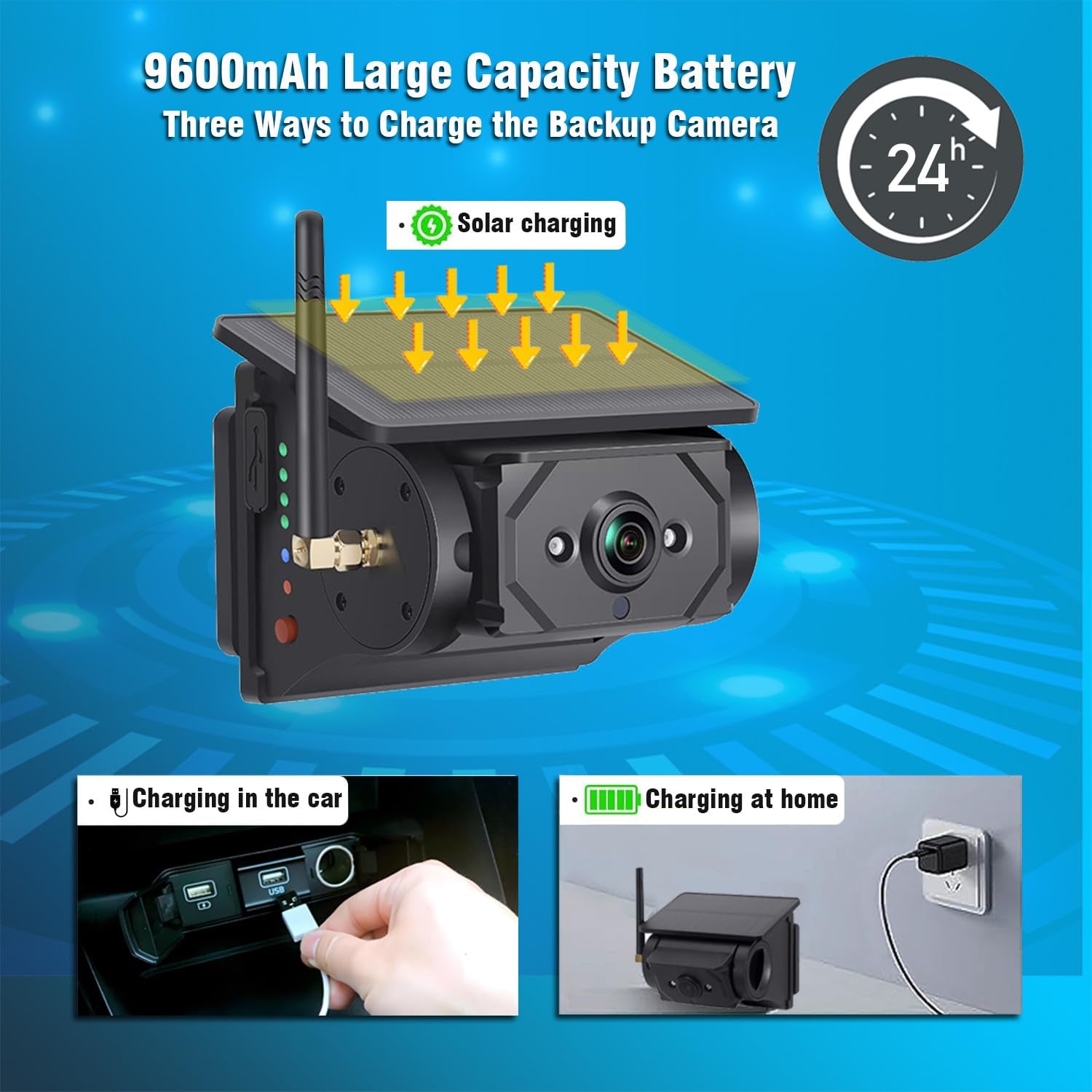 Mroace 360° Adjustable Magnetic Solar Wireless Trailer Camera System (2026 Edition)