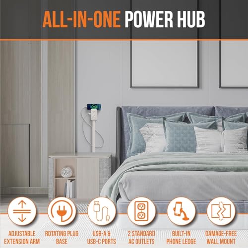Mroace Extendable USB Outlet Extender