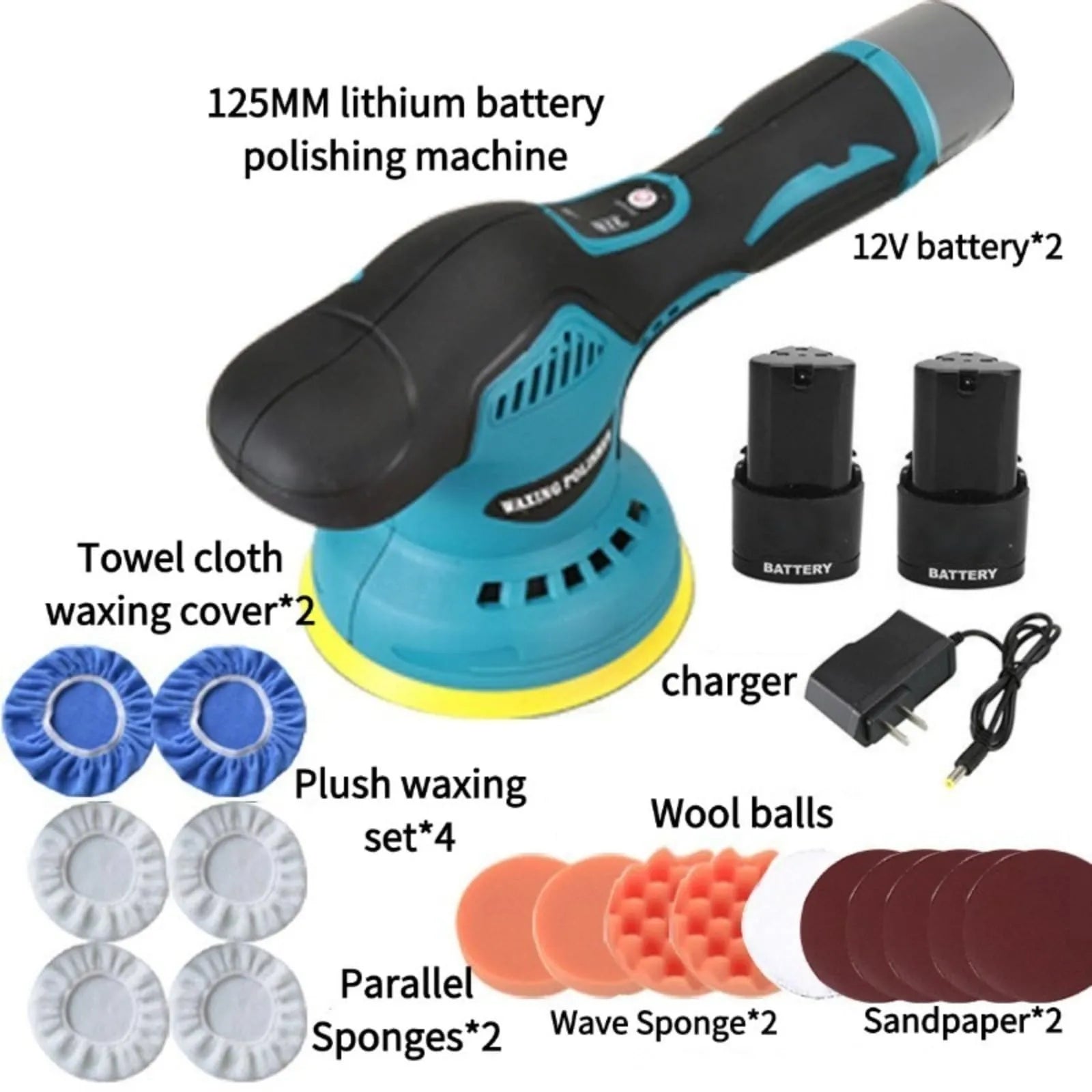 Mroace Cordless Adjustable-Speed Buffer Polisher