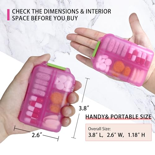 Mroace Portable 7-Day Mini Pill Organizer Case