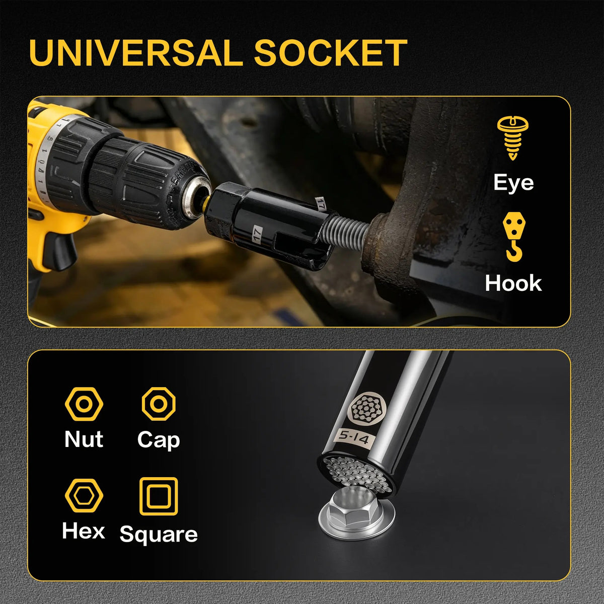 Mroace Heavy Duty Magnetic Nut Driver Set