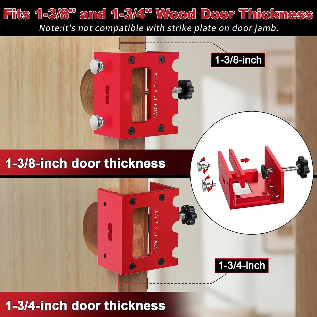 Mroace Aluminum Door Latch Mortise Router Jig