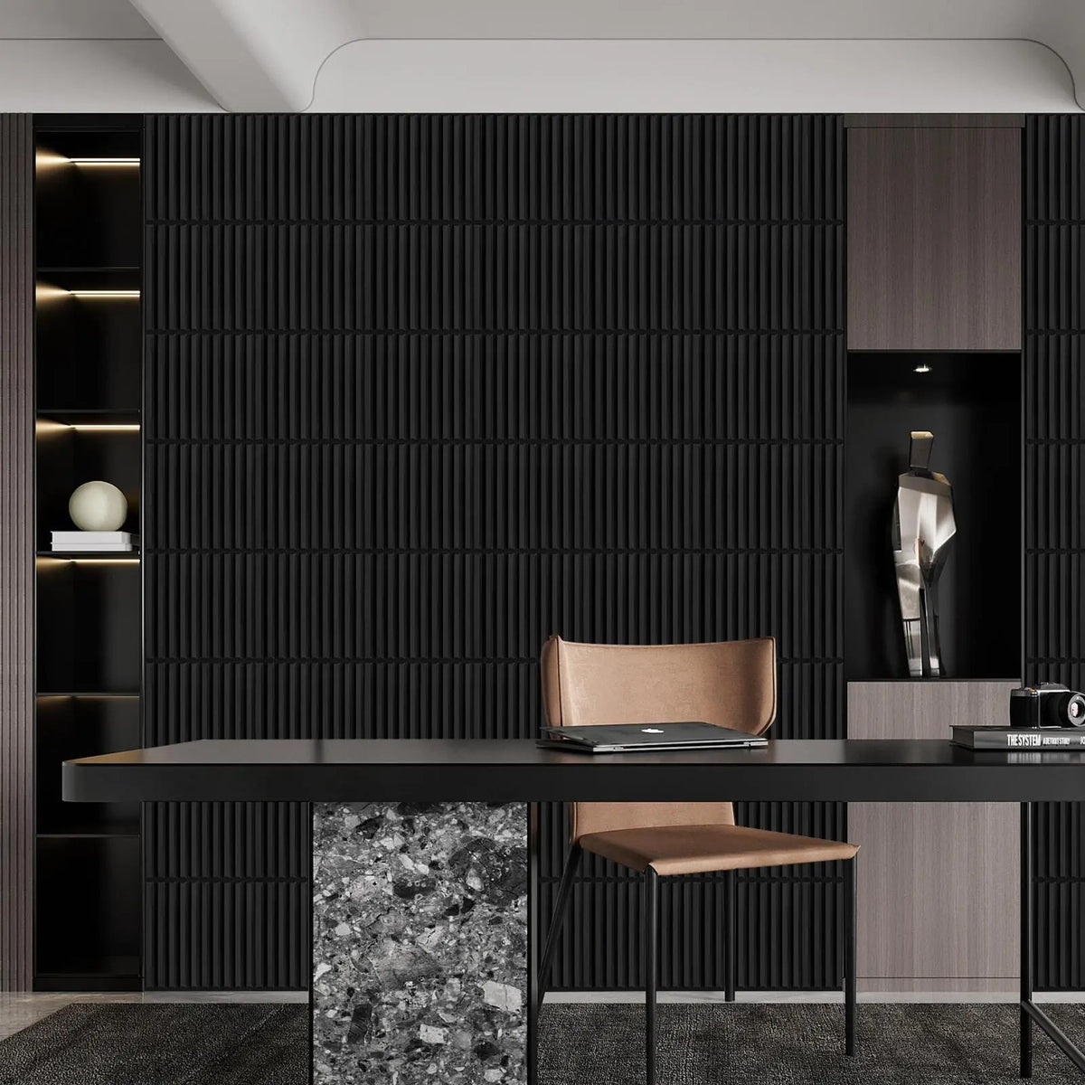 Mroace Self Adhesive Striped PVC Wall Panels