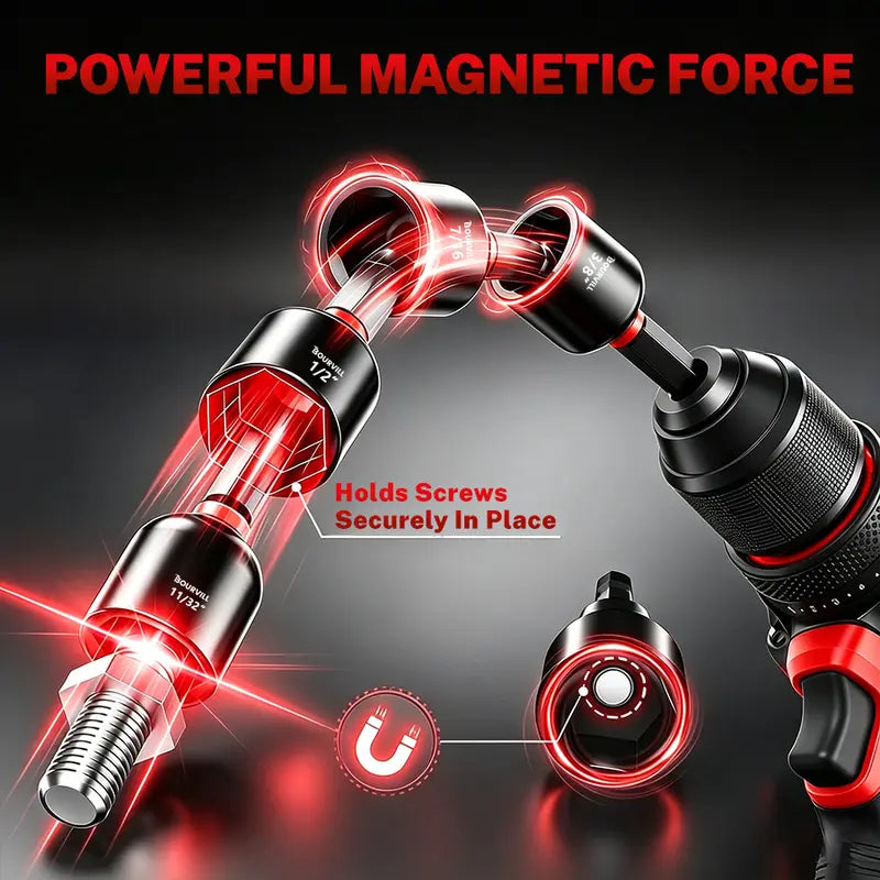 Mroace Heavy Duty Magnetic Impact Nut Driver Set