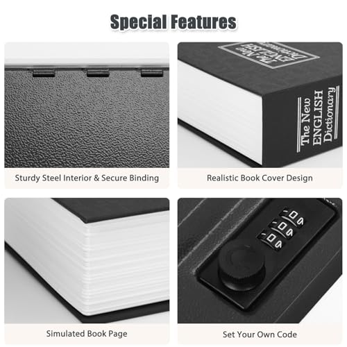 Mroace Combination Lock Secret Book Safe