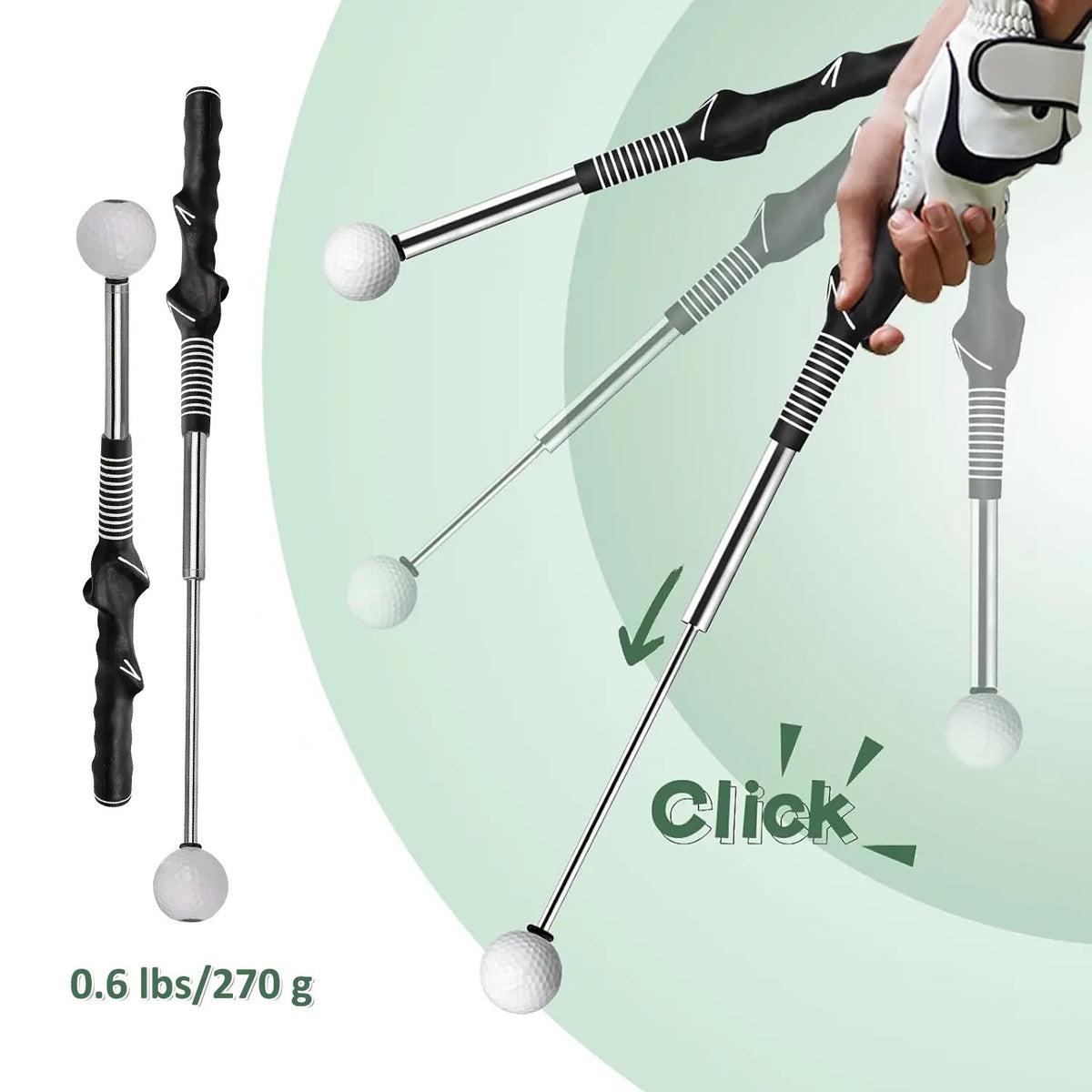 Mroace Retractable Golf Swing Training Aid