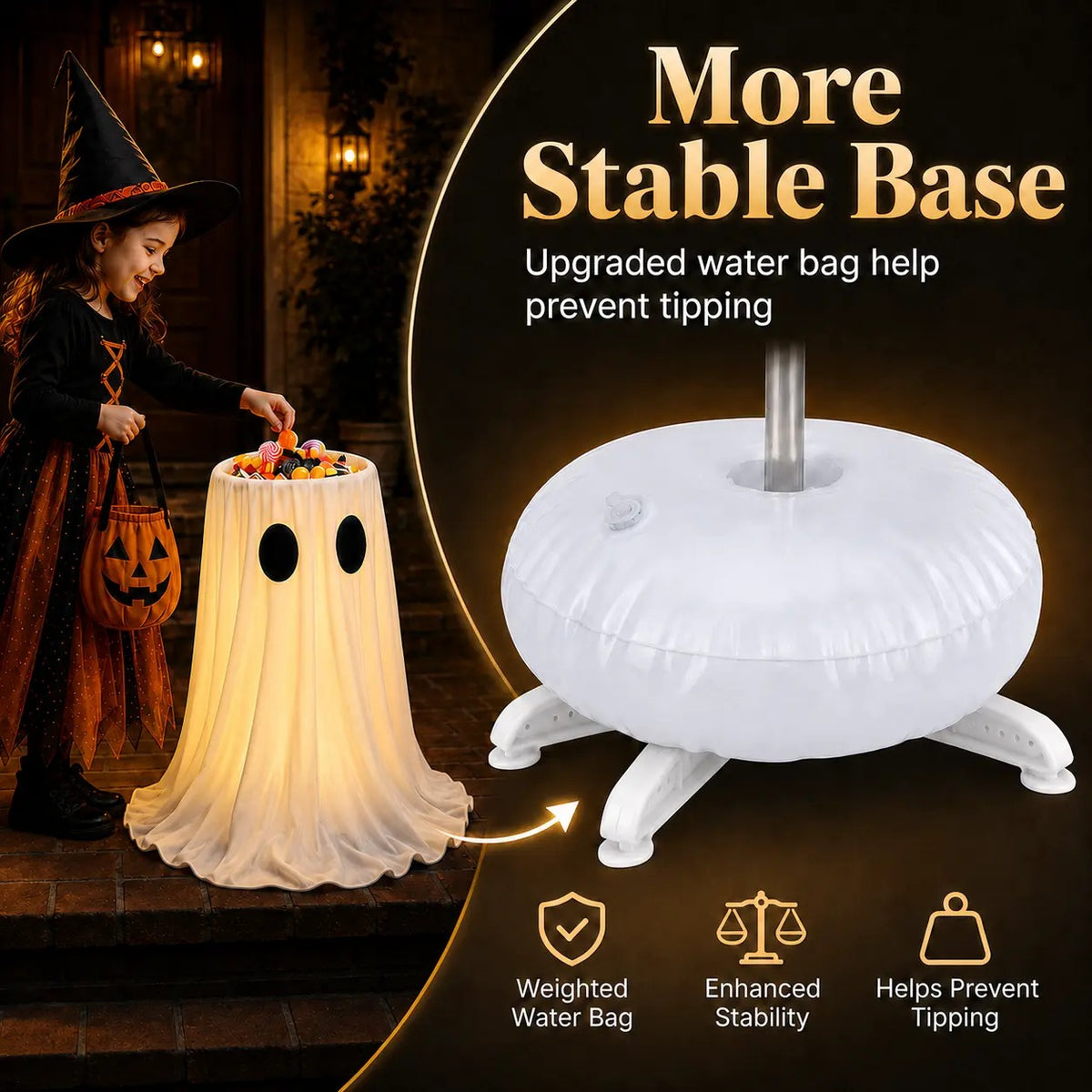 Mroace Glow In The Dark Ghost Candy Holder Bowl