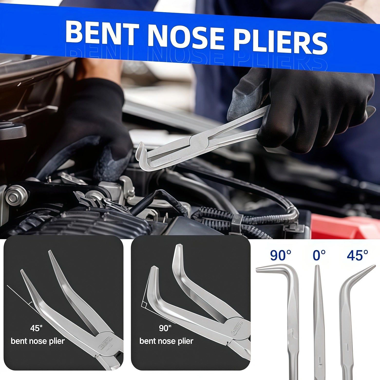 Mroace Extra Long Precision Needle Nose Pliers Set