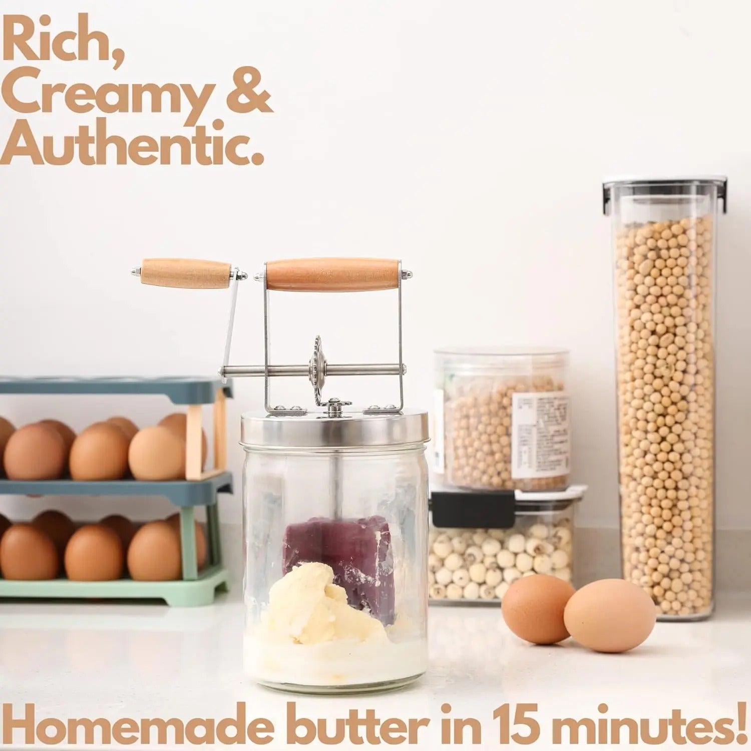 Mroace Manual Hand Crank Butter Churner