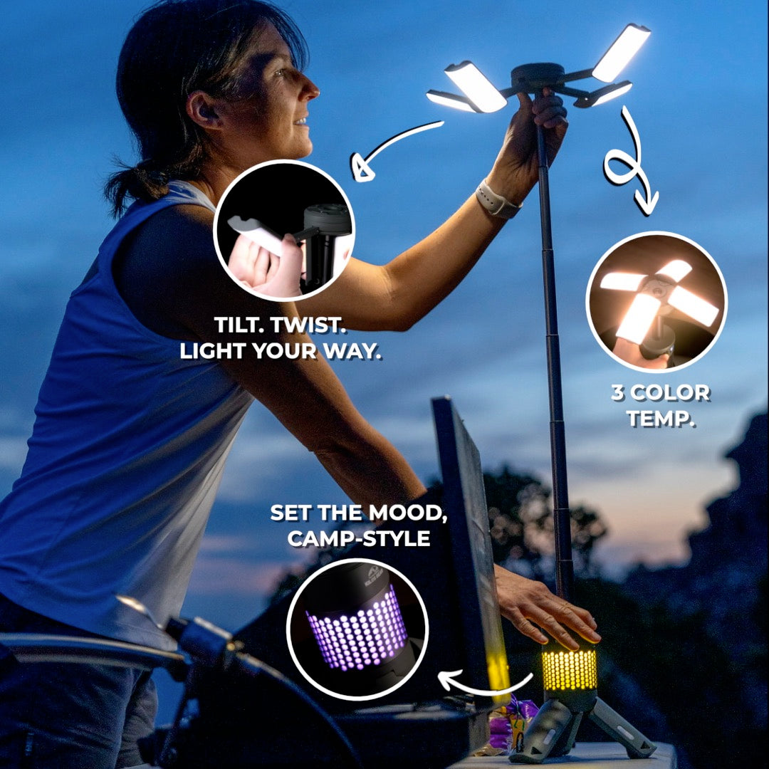 Mroace Telescopic Camping Light With Magnetic Stand